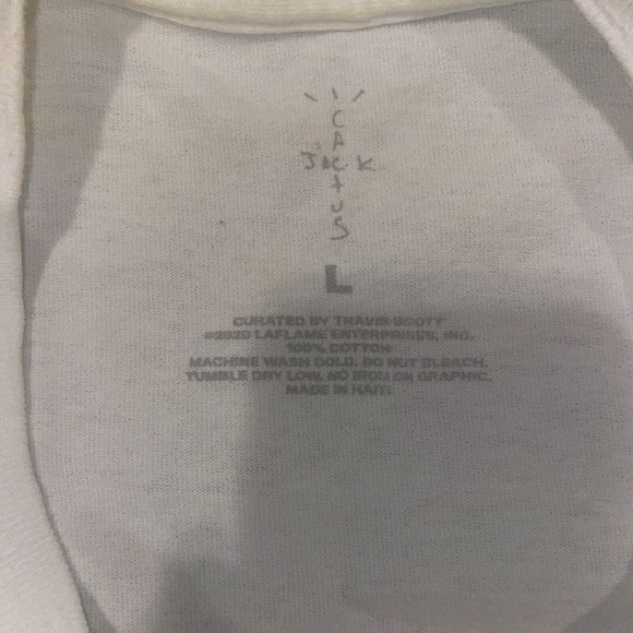 Travis Scott X Fortnite Rage Emote CACTUS JACK White T-Shirt Size Large - Picture 3 of 5